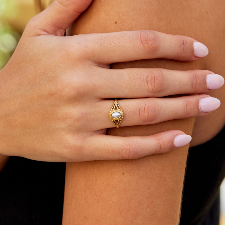 Aitana - Anel de Pérolas Vintage